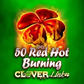 50 Red Hot Burning Clover Links slot icon by Novomatic, available at Scored Casino