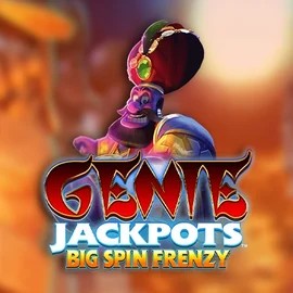 Genie Jackpots: Big Spin Frenzy slot logo by Blueprint Gaming at Scored Casino