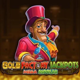 Gold Factory Jackpots Mega Moolah game by Aurum Signature Studios – logo hosted on Scored Casino