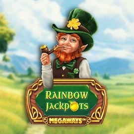 Rainbow Jackpots Megaways logo by Red Tiger Gaming Scored Casino