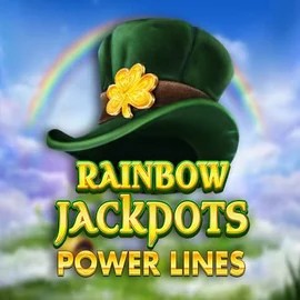 Rainbow Jackpots Power Lines by Red Tiger Gaming, showcased at scoredcasinoo.se – game logo